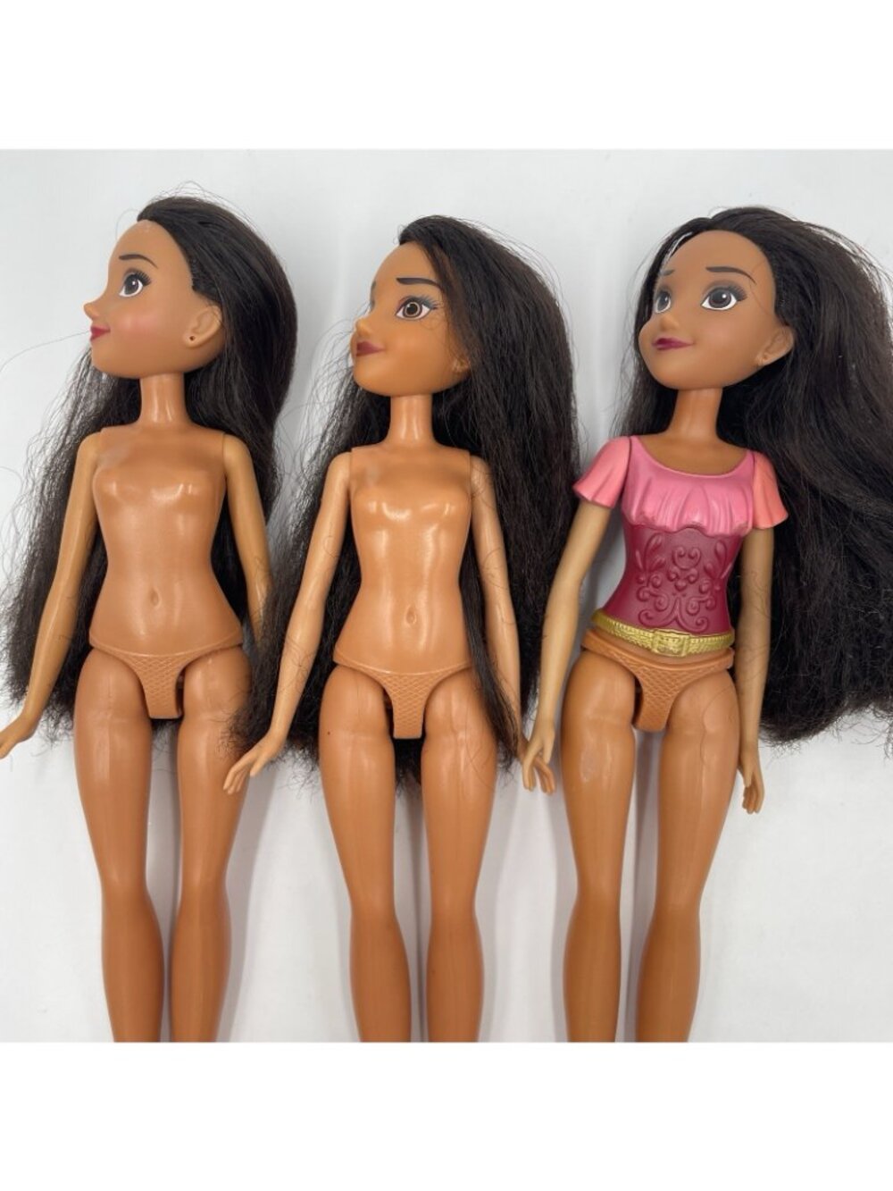 Lot of 3 Disney Elena of Avalor Dolls 11.5" Hasbro Nude for OOAK Custom Art Base - Picture 2 of 10